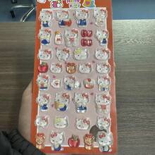 1张动漫卡通3D贴纸，可爱动物小猫贴纸，可重复使用防水贴纸，DIY工艺贴纸，适用于笔记本电脑、水瓶、笔记本、汽车、行李箱、礼品包装、派对装饰、乙烯基贴纸、学习用品、返校用品。 - 彩色 - 查看 14