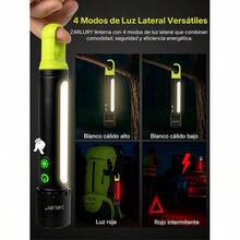 Linterna Recargable de Alta Potencia COB, Lampara Tactica Sper Brillante 9 Modos, Magntica, Impermeable y Ajustable para Hogar, Campamento y Senderismo - inicial - Ver 4