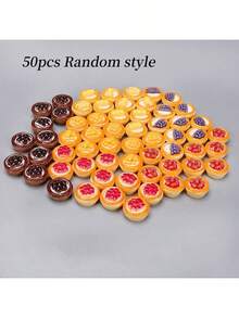 Mini Cake, Cute Egg Tart, Dollhouse Miniature Food, Miniature Supermarket Realistic Desserts, Creative Food Decor, Playset Model, Micro Scene Photography Props, Dollhouse Decor, Desktop Ornaments, Holiday Gift, Birthday Gift, Valentine's Day Gift, Ramadan Gift - Multicolor - View 9