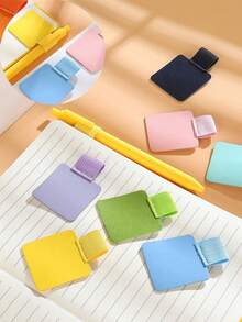 自粘皮革笔夹，创意简约装订笔套，弹性笔插，适用于笔记本、日记本、书写学习用品