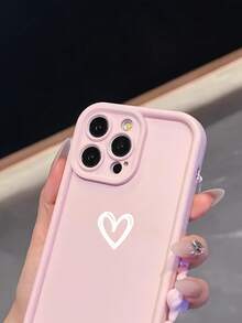 1 chiếc ốp lưng điện thoại hình trái tim thời trang, viền gradient, vòng tay 3 trái tim dễ thương Dopamine, tương thích với iPhone 11/11 Pro Max/12/12 Pro/12 Pro Max/13/13 Pro/13 Pro Max/14/14 Plus/16 Pro Max/17 Pro Max, Galaxy S25 Edge, Redmi 14C, Moto G Series, Realme C55 - Hồng - Xem 3