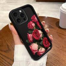 Funda para Teléfono - Funda de Rosa Roja Compatible con iphone 17/16/15/14/13/12/11 - Negro - Ver 2