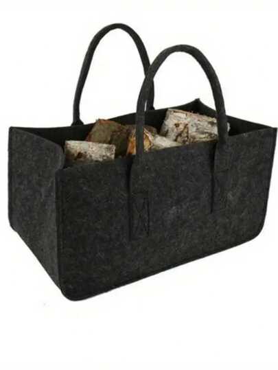 1 túi đựng đồ bằng nỉ dày cỡ lớn, túi đựng củi bằng nỉ xuất khẩu kiểu Bắc Âu, có thể đựng trái cây, rau củ và củi. Bền và thiết thực, thích hợp cho xe cắm trại, cắm trại ngoài trời, dã ngoại, đi công tác và nhiều hơn nữa.