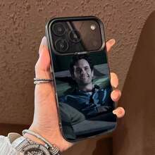 Funda de teléfono P-Penn Badgley Actor para 17,16,15,14,13,12,11,Pro,Max,Plus,E, cubierta de TPU negra - Z4 - Ver 2