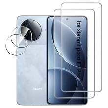 4pcs Set For Xiaomi Poco F7 5G/Poco F7 Pro/Poco F7 Ultra/F8 Pro/F8 Ultra/M7 4G/M7 Pro 5G/X7 Pro/X6 Pro/C85/C71 - 2pcs 9H Tempered Glass Screen Protector + 2pcs Tempered Glass Camera Lens Protector, Anti-Scratch, High Definition, 3D Transparent, Sensitive Touch, Precise Fit, Easy Installation, Durable Protection For Smartphones - Clear - View 4
