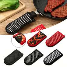 1pc Rectangular Pot Holder Sleeve For Frying Pan Handle - Heat Resistant Grip Cover, Hand Wash Only - Multi-Pattern Frying Pan Handle Sleeve Set