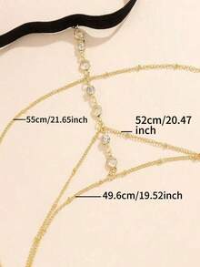 Minimalist Single Stone Bead Tassel Leg Chain, Casual Daily Wear - Multicolor - View 3