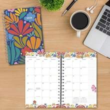 Agenda semanal y mensual 2026, calendario de compromiso de 16 meses: septiembre de 2025 a diciembre de 2026: jardín de hongos(Folksy Florals) - Multicolor - Ver 6