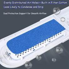 AC Air Deflector Air Conditioning Wind Deflector With Adjustable Telescopic Rod Drip-Proof Mesh And Filter Pad Anti-Direct Blowing Baffle For Home/Office AC Vents 76cm-106cm - As Pic - View 4