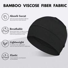 2pcs Unisex Lightweight Breathable Sleep Cap, Suitable For Chemotherapy Hair Loss - A - View 3