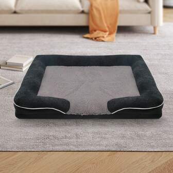 1pc Extra Large Square Dog Bed, Removable Cover Pet Sofa Bed, Non-Slip Bottom Dog House, Pet Sleeping Mat, Super Soft & Comfortable, Suitable For Large, Medium And Small Dogs