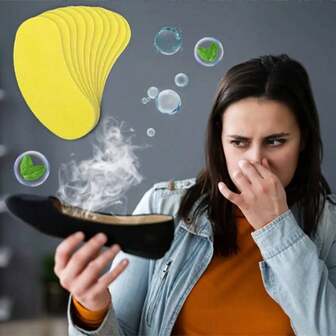 30片/100片/200片装的户外一次性防臭脚垫，柠檬香味。这些脚垫具有吸汗和抗菌的功效，非常适合户外旅行、户外跑步、户外骑行以及作为鞋类配件。