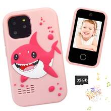 32GB Memory Card Supported Shark Shaped Smart Touch Screen Toy Phone, Perfect Halloween And Birthday Gift For 3-12 Years Old Boys And Girls - Multicolor - View 1