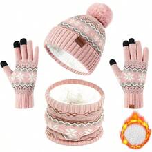 Gorra y Bufanda Set Invierno 3 en 1, Gorros para Hombre Mujer, Guantes para Pantalla Tactiles, Bufanda Hombre Mujer, para Clima Fro Actividad al Aire Libre Esquiar Ciclismo, Unisex - inicial - Ver 9