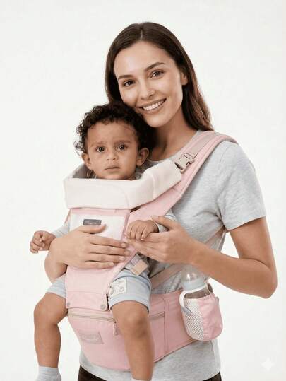 Cangurera Canguro Porta Bebés Portabebés Mochila Ergonómica Multifuncional para Bebés, Cómoda y Segura