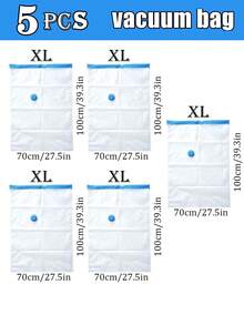 8-Piece Set/1 Vacuum Compression Bag, Travel Storage Bag, Clothing Storage Bag, Household Luggage Bag, Reusable Vacuum Compression Bag That Saves 80% Space, Suitable For Coats, Shirts, Quilts, Pants, Home, Dormitory, Wall Cabinets, Wardrobes, Bedrooms, Bathrooms, Travel Accessories, Home Storage, Back To School Season - Multicolor - View 18