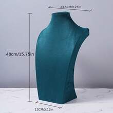 1pc Velvet Mannequin Necklace Display Stand, Jewelry Necklace Holder Rack For Counter, Showcase, Jewelry Organization - Multicolor - View 21