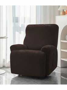 1PC, 2pcs, 3pcs, Household Items, Milk Thread, Thickened And Elastic, Waterproof And Dustproof, Wear-Resistant And Stain-Resistant Cat PAWS, Sofa Covers, Anti-Slip Sofa Covers, American Style, Suitable For Various Places Such As Living Rooms And Bedrooms - Coffee Brown - View 3