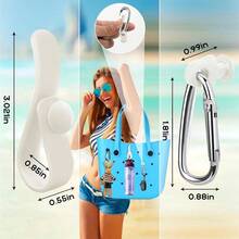 6Pcs Key Holder, Insert Hooks Accessories Beach Bag, Carabiner Keychain Charm All Size Bogg Bags - Trắng - 4 chiếc - Xem 2