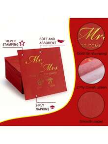 20/1 pieza Vajilla desechable para el Día de San Valentín - Servilletas, Manteles de 10*10 pulgadas, Servilletas de cocina, Servilletas blancas. Para familia, fiesta del Día de San Valentín, decoración de banquetes. Artículos esenciales para restaurantes y cocinas. - Multicolor - Ver 8