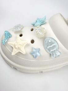 7颗海星装饰纽扣，DIY树脂饰品配件，适用于沙滩凉鞋