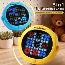 1件装儿童户外便携减压玩具 - 井字棋/五子棋游戏、经典推拉泡泡纸+打地鼠，逻辑思维训练，适合旅行、家庭聚会、见面会、亲子互动，适合3岁以上儿童，耐用ABS材质，圣诞节/生日/开学礼物（颜色随机） - 五子棋 - 查看 5