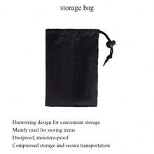 1个节日礼品包装收纳袋,采用耐用防水牛津布制成,可折叠重复使用,大容量节日装饰品收纳袋,圣诞包装纸收纳袋,底部可存放节日装饰品,户外露营旅行手机收纳袋,时尚优雅黑色手提包 - 黑色 - 查看 11