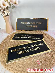 Customized 3D Acrylic Nameplate Or Wall Sign, Modern Salon Signage (With Stand), Commercial Signage, Commercial Nameplate, Spa, Clinic, Hotel Suite, Office Acrylic Nameplate, Room Number, Bathroom Sign, Custom Commercial Nameplate With Card Clip: Office, Clinic, Hotel Commercial Nameplate, Can Be Hung On The Door, Customized Office Nameplate: 3D Corporate Plaque, Beauty Salon Or Clinic Nameplate - Nhiều màu - Xem 2
