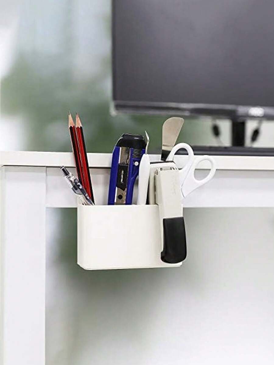 1pc Magnetic Refrigerator Storage Box Organizer Suitable For Kitchen Utensils Items Stationery Makeup Brushes Cosmetics Accessories Multi-Functional Storage Solution Container - Multicolor - View 1