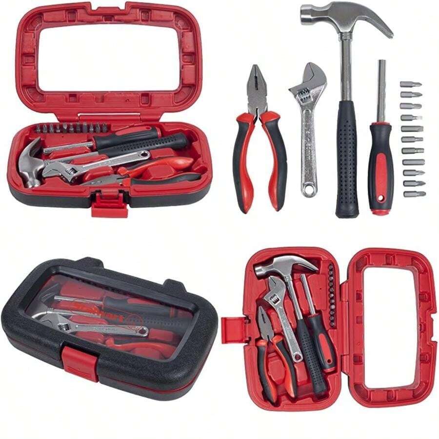 Stalwart 75-HT015 Household Hand Tools, Tool Set, 15 Piece(Rojo) - Multicolor - Ver 1