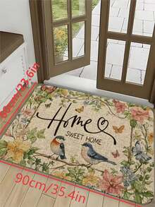1 buah Keset Motif Bunga Rhododendron & Burung untuk Hari Valentine - Cocok untuk Keset Dalam/Luar Ruangan, Dekorasi Rumah, Dekorasi Ruangan, Karpet Kamar Tidur, Karpet Dapur, Foto, Properti, Hadiah Dekorasi Luar Ruangan, Hadiah Liburan, Karpet Area, Sepanjang Musim - MultiWarna - View 14