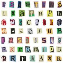 200PCS Retro English Letters Stickers Aesthetic Vinyl Stickers Decals Scrapbook, Journaling, Laptop, Bumper, Skateboard, Bottles, Computer, Phone Back To School - 多色的 - 查看 6