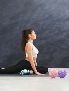 1pc Fitness Yoga Massage Ball, Muscle Relaxation Foot Massage Ball, Can Relax Neck And Shoulder Muscles - Multicolor - View 2