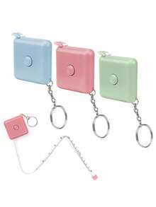 3 Stücke Maßband Set, 60 Inch Körpermaßband, doppelskaliger weicher einziehbarer Lineal für Körper- und Bekleidungsmessung, Nähen und Schneidern, Lineale - Verschiedenfarbig - Übersicht 11