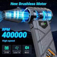 Multifunctional High-Power Turbo Fan, Portable Turbo Jet Fan - Cordless Handheld Turbo Blower With USB-C Charging, Dual 3000mAh Long-Lasting Lithium Batteries | High-Speed Portable Fan For Camping, Snow Removal, Dust Cleaning | Father's Day Gift For Men/Husband, Compact Design, Durable Structure, High-Performance Motor, Outdoor Enthusiasts, Compact & Lightweight - Color - View 6