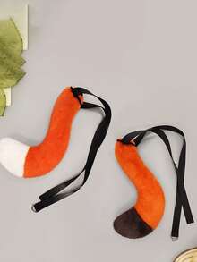 1件套尼克狐狸耳朵头箍和尾巴套装，表演道具，节日动物头饰，狐狸主题化装舞会 - 彩色 - 查看 10