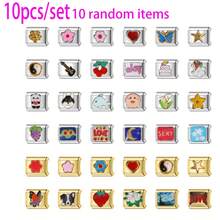 1/5/10pcs Stainless Steel Modular Beads, DIY Bracelet Necklace Ring Anklet, Fashionable Elegant Cute Italian Modular Design, Ideal Couples Gift (Product Is Single Component, Not Pre-Assembled) Valentine's Day, Ramadan, New Year Gift - Multicolor - View 3