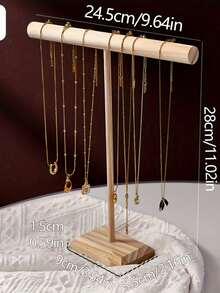 Un support d'affichage polyvalent en bois pour les bijoux et les accessoires, un support de montre pour hommes et femmes, idéal pour organiser les bandeaux, les élastiques à cheveux et les porte-clés - Construction en bois robuste, polyvalent, sans alimentation électrique requise - Multicolore - Voir 13