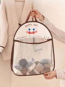 Organizador colgante de bolsa para calcetines y ropa interior con bolsillos laterales de malla, adecuado para puerta, armario, dormitorio y dormitorio - Multicolor - Ver 2