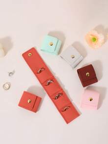 1PC Mini Compartment Jewelry Bag, Simple Portable Ring Storage Bag, Travel Earring Jewelry Storage Bag