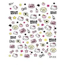 1 Set/1 Sheet Cat Nail Stickers Japanese Cartoon Girl Heart Ins Anime Ins Wind CCD Mobile Phone Decoration Adhesive Back, Cute And Beautiful, Gift For Friends, Create Surprise, Beautiful And Affordable, New Year's Gift, Valentine's Day Gift, Easter Gift(Stochastic Style)