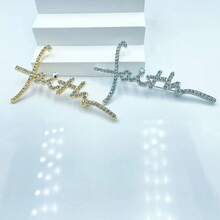 1pc Fashionable Letter Faith Cross Brooch, Unisex Pin For Clothing, Bags And Accessories Pins - brooch - View 6