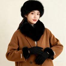 1 Set Of Solid Color Versatile Hat, Scarf And Gloves, Windproof, Suitable For Outdoor Use, Available In Multiple Colors Cold Weather Outfit Women Valentines Gift - Multicolor - View 2
