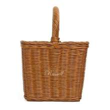 型番175 籐かごバスケット 仕切り付き ハンドル付き マガジンラック 整理収納カゴ かごのお店ラッセル - 写真の通り - チェックする 7