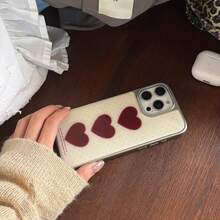 可爱时尚树脂手机壳，韩版波点爱心图案，兼容 17 Pro Max/16 Pro Max/15 Pro Max/14 Pro/13，可爱/时尚/女士/创意设计手机壳，春季礼物，生日派对佳品 - 彩色 - 查看 10