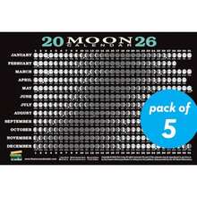 2026 Moon Calendar Card (5 pack): Lunar Phases, Eclipses, and More!(default) - Multicolor - Ver 1