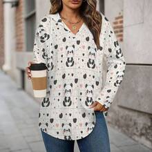 - Sudadera con capucha para mujer, diseo de corazn de panda con estampado de corazn para mujer, sudadera larga para otoo - SG - Ver 2