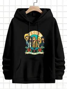 Guns And Roses Rock Band Hoodie Men Casual, Breathable, Graphic Design - Black - View 2