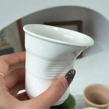 Irregularly Shaped Ceramic Coffee Mug, Exquisitely Designed With Maillard Dyeing Technique, Suitable For Home Use - Multicolor - View 4