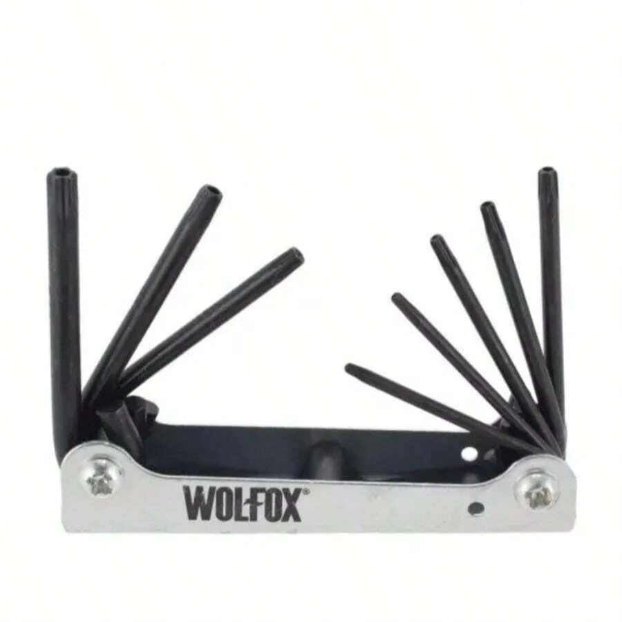 Llaves Torx Tipo Navaja 8 Piezas WF4545 Wolfox | Juego Plegable de Estrellas - Negro - Ver 1